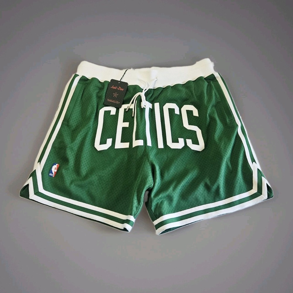 100% Authentic Just Don Boston Celtics Mitchell & Ness 7"Shorts Size 2XL NWT